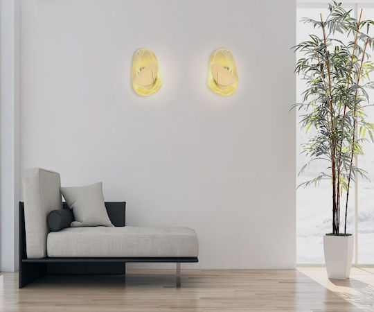 Luma Modern Leuchte Wand mit Integrierter LED und Warmweißes Licht Gold 31.5cm