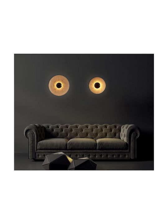 Luma Modern Lamp Wall with Integrated LED and Warm White Light Gold 40cm