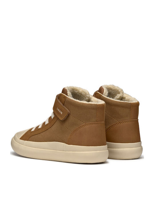 Kids Boots with Hoop & Loop Closure Brown