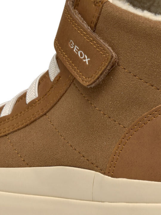Kids Boots with Hoop & Loop Closure Brown