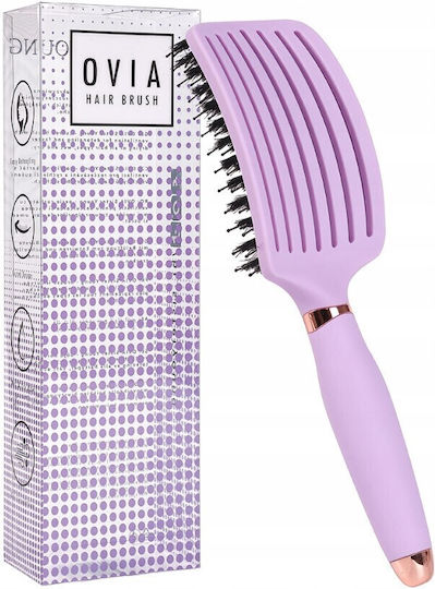 Sister Young Ovia Liliac Bv Βούρτσα Μαλλιών Natural Boar Bristle Ventilation Lily