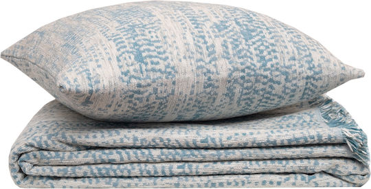 Anna Riska Armchair Throw Two Sides Chenille 180x150cm Petrol Blue
