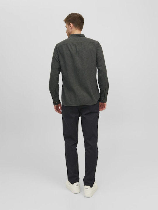 Projekt Produkt Long-sleeved Cotton Shirt Olive