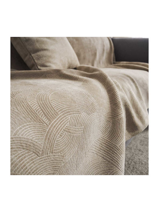 Gofis Home Nimbus Ριχτάρι Πολυθρόνας Ζακάρ 180x180εκ. Warm Beige 447/39 2007447139223