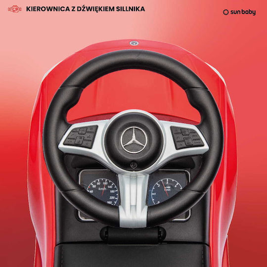 Sun Baby Mercedes C-Class Baby Lauflernhilfe Ride On für 12+ Monate Rot