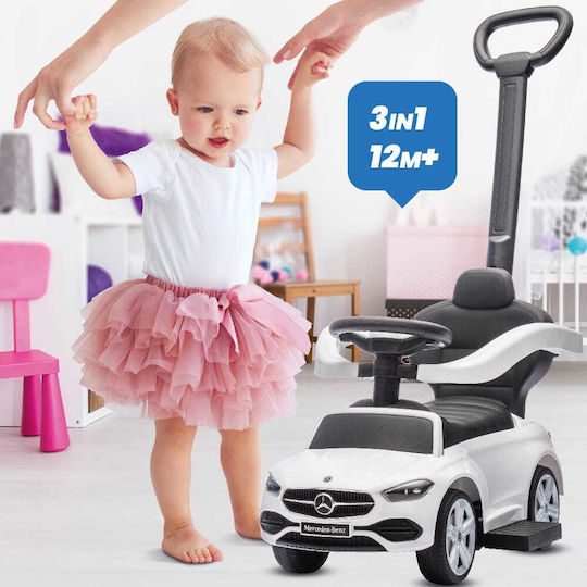 Sun Baby Mercedes C-Class Auto Kinderauto Weiterfahren mit Elterngriff für 12+ Monate Weiß