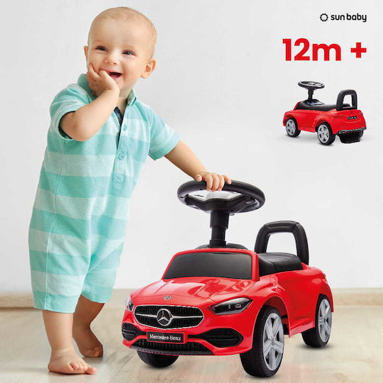 Sun Baby Mercedes C-Class Baby Lauflernhilfe Ride On für 12+ Monate Rot