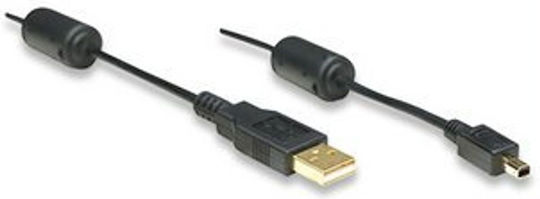 Manhattan USB 2.0 Kabel USB-A-Stecker - Mini-USB-A-Stecker Schwarz 3m 390378