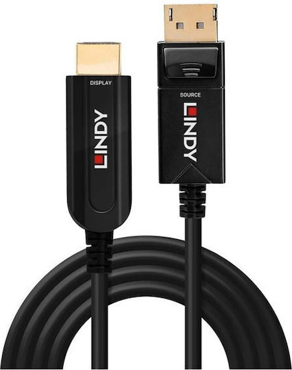 Lindy 38494 Καλώδιο DisplayPort male - HDMI male 50m Μαύρο