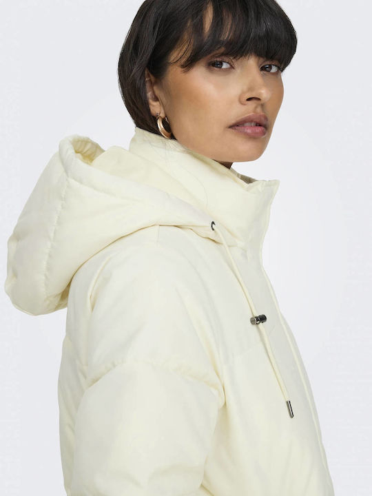 Lang Damen Puffer Jacke für Winter Graphite