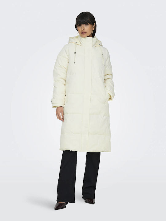 Lang Damen Puffer Jacke für Winter Graphite
