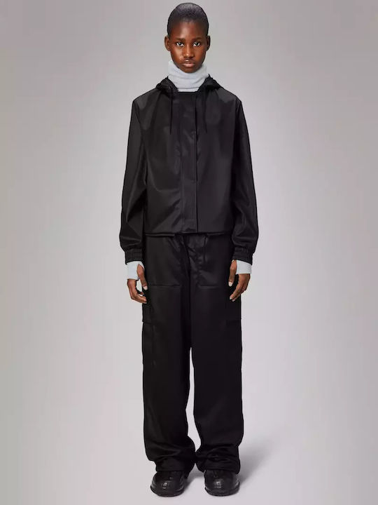 String Jacke Wasserdicht Black