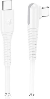 Lamtech Angle (90°) USB 2.0 Cable USB-C male - USB-C 60W PD Λευκό 1m LAM114307