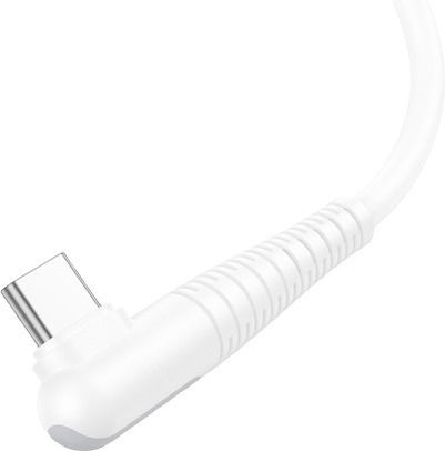 Lamtech Angle (90°) USB 2.0 Cable USB-C male - USB-C 60W PD Λευκό 1m LAM114307