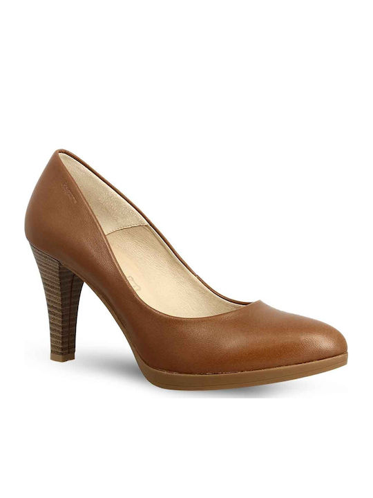 Ragazza Leather Tabac Brown Low Heels