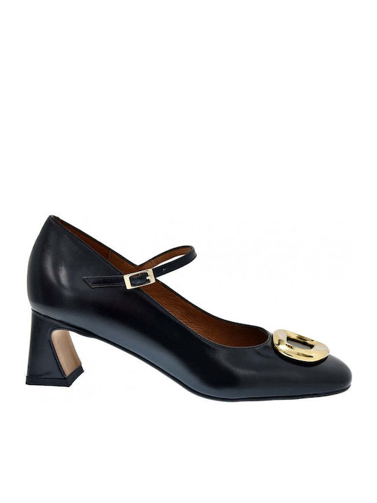 Pumps mit Riemchen Schwarz