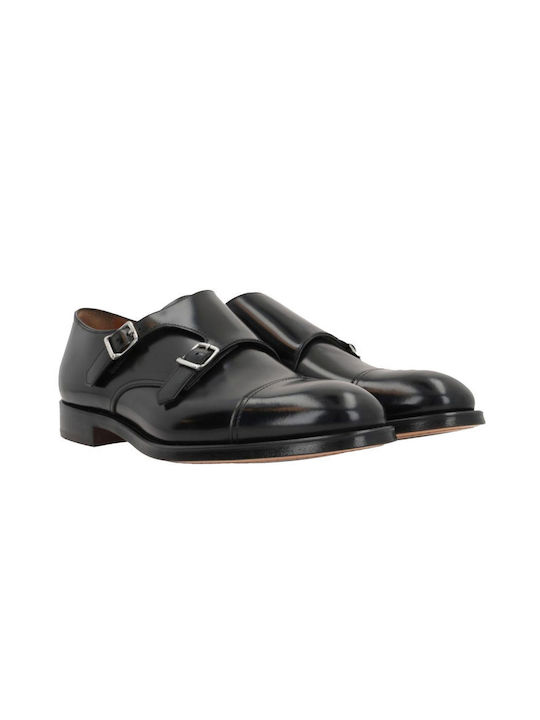 Doucal's Men's Monk Shoes Black