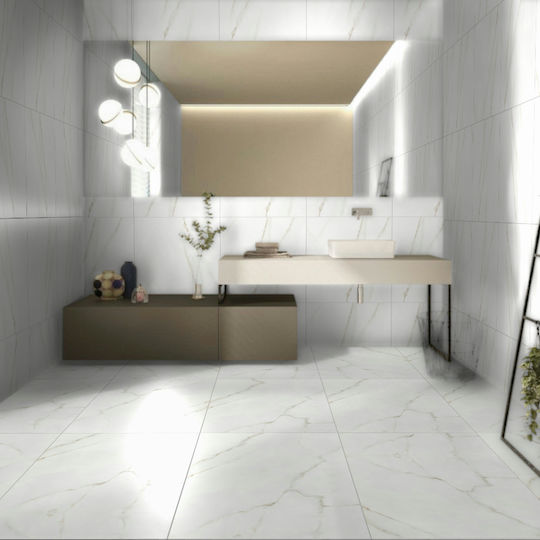 Rak Ceramics Πλακάκι Δαπέδου Εξωτερικού Χώρου Πορσελανάτο Ματ 120x60cm Λευκό