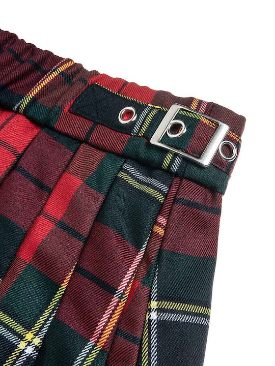 Kids' Skirt Checked Multicolored