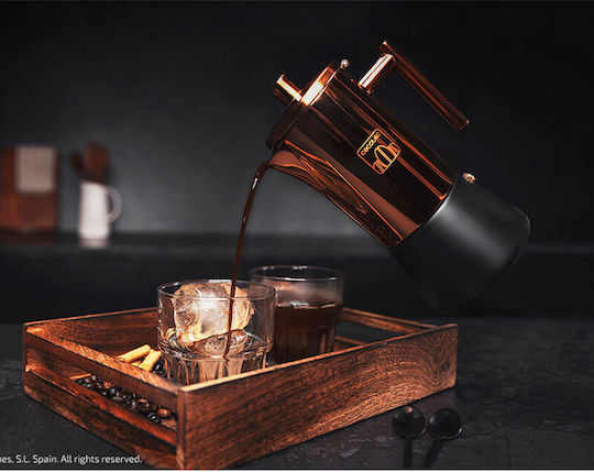 Cecotec Moking 600 Cafetieră Pentru Plită 6 Căni Inox Auriu