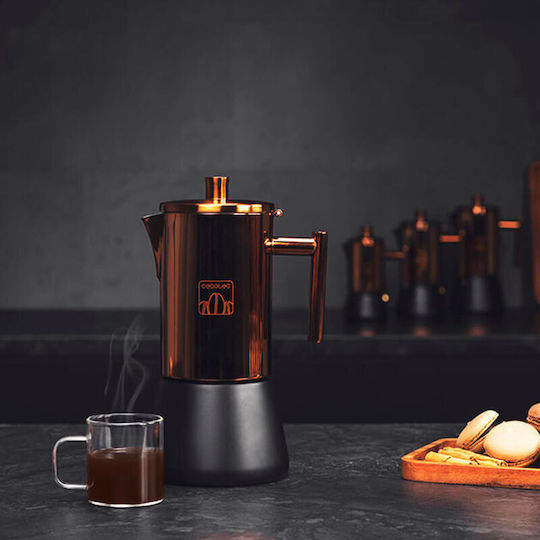 Cecotec Moking 600 Cafetieră Pentru Plită 6 Căni Inox Auriu