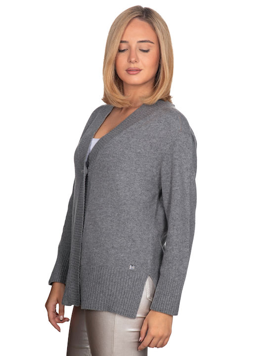 Women's Cardigan with Buttons Grey