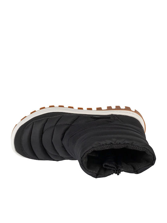 Synthetic Leather Snow Boots with Zipper Snowtrot Mid Black