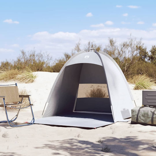 vidaXL Beach Tent Pop Up 3 People Gray