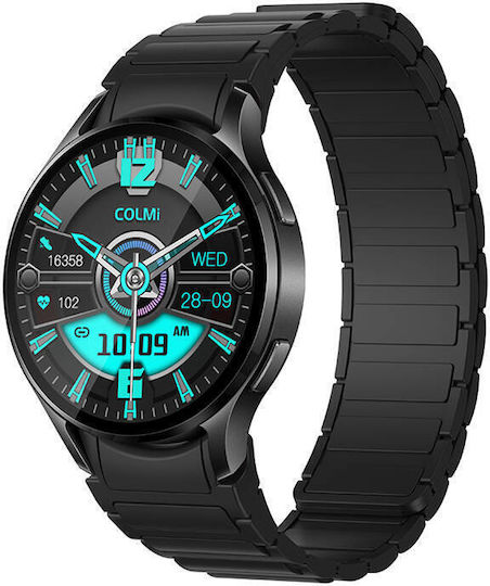 Colmi i28 Ultra 43mm Smartwatch with Heart Rate Monitor (Strap Black)