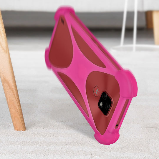Smartphone-Hülle Bis Zu 6,7 Zoll Universal Silikon Dehnbar Rosa