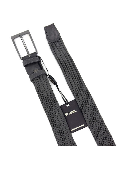Elastic Men's Belt Fabric Knitted Dark Gray