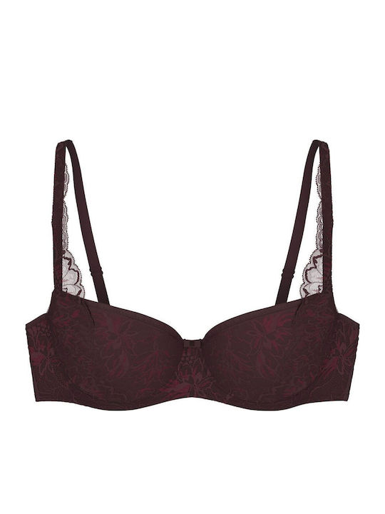 Amourette Charm Balconette Μπορντό Σουτιέν με Ελαφριά Ενίσχυση & Μπανέλες