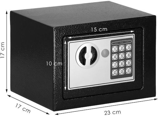 Seif cu Blocare Digitală și Cheie cu Dimensiunile L17xW23xH17cm cu Greutatea 3.2kg