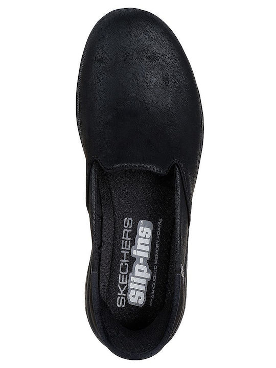 On-the-GO Flex Γυναικεία Slip-On Δερμάτινα Μαύρα