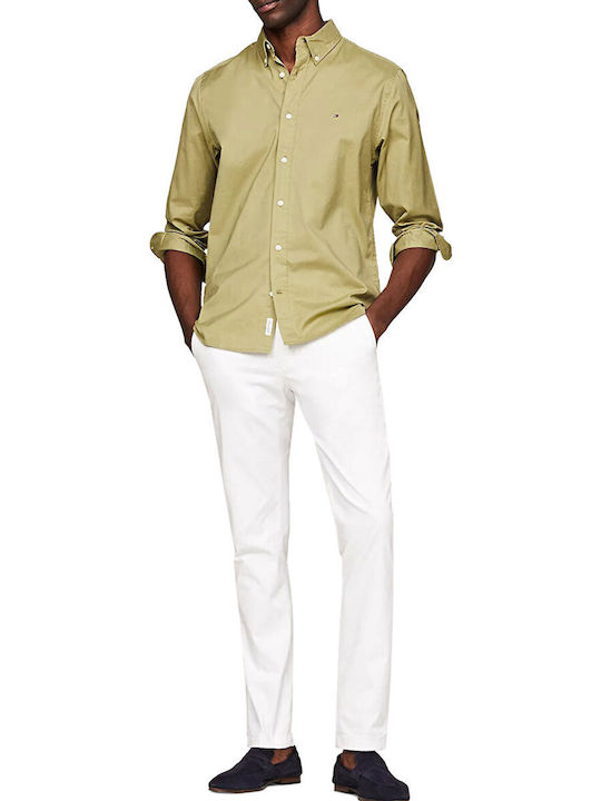 Langärmlig Baumwolle Hemd Utility Olive