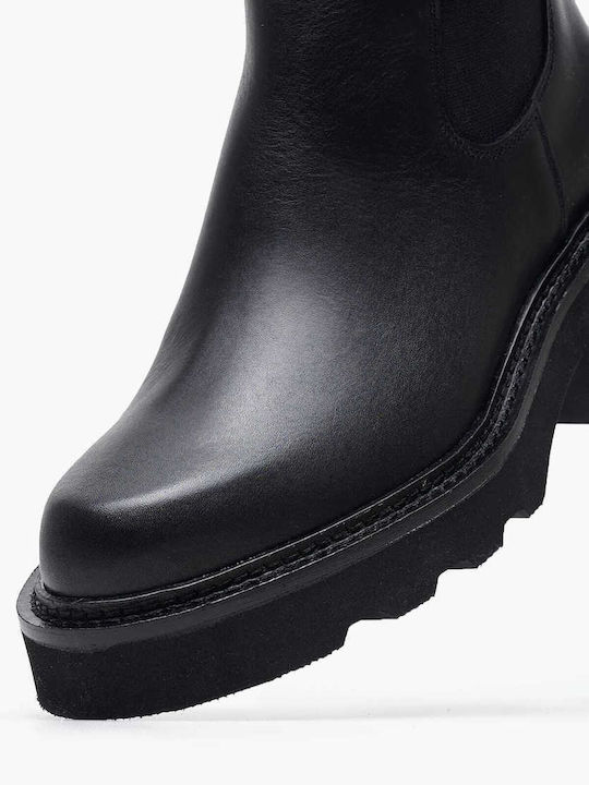 Alpe Leather Women's Ankle Boots Black