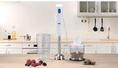 Braun Multi Quick 1 Ραβδομπλέντερ με Ανοξείδωτη Ράβδο 450W Λευκό