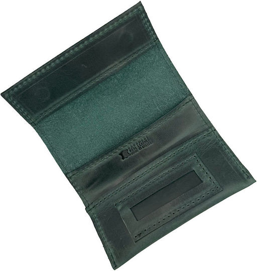 ByLeather Leather Tobacco Pouch With Magnetic Clasp Vintage Green