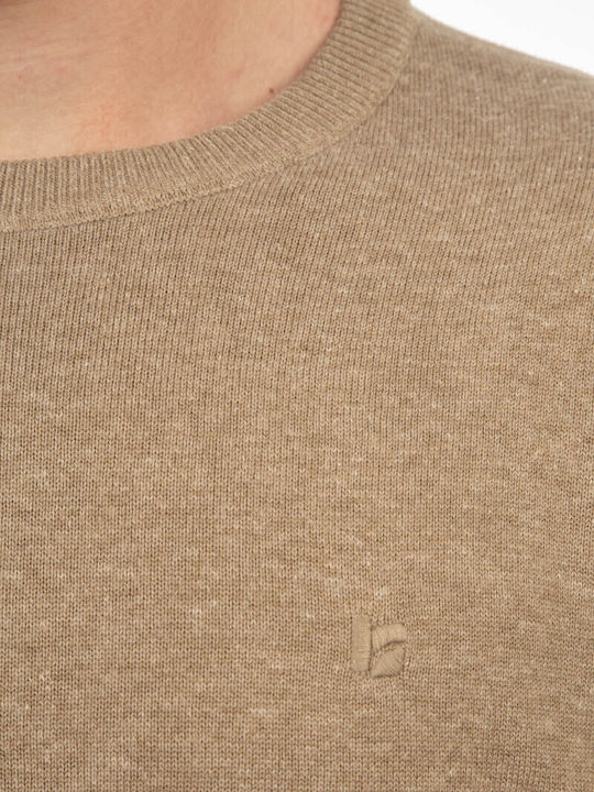 Πουλόβερ Μακρυμάνικο Beige Melange