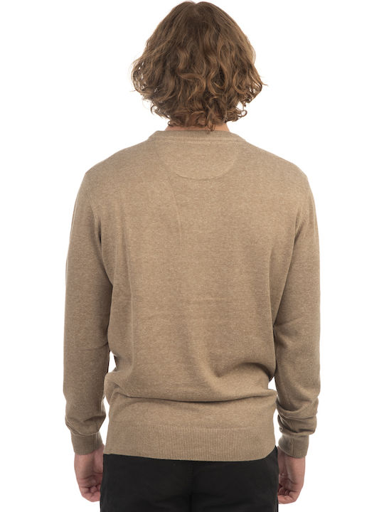Πουλόβερ Μακρυμάνικο Beige Melange