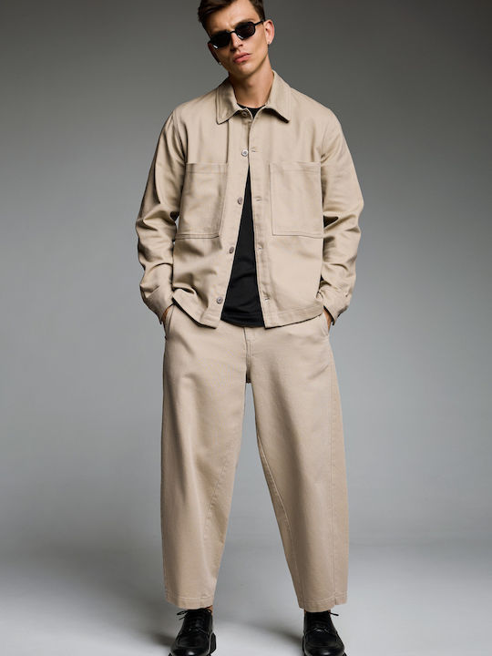 Herrenhose Lose Passform Beige