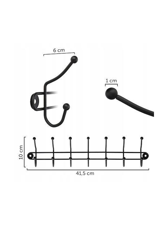 Kadax Wall-mounted Clothes Hanger Holder 3+7 Hooks