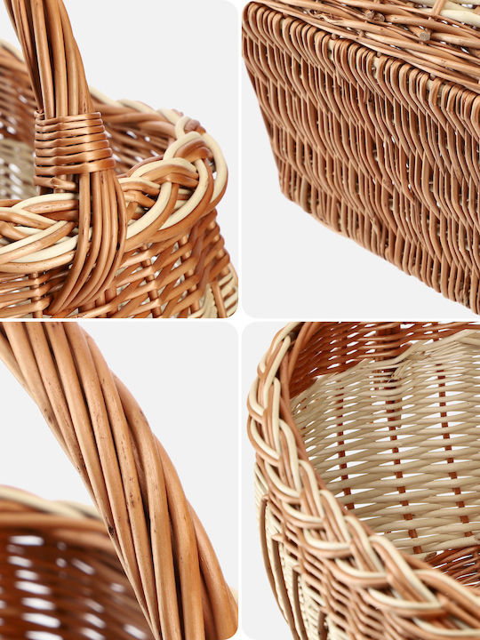 Kadax Wicker Basket Mushrooms Shopping Picnic Fruits Large Eco-friendly
