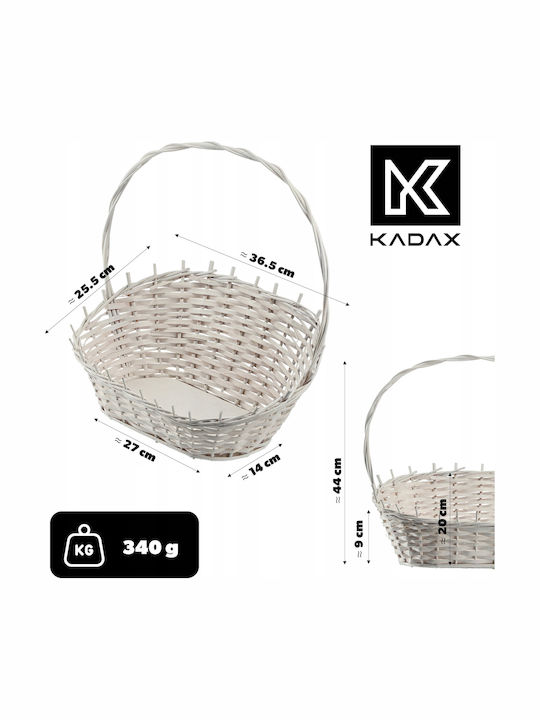 Kadax White Medium Wicker Gift Basket