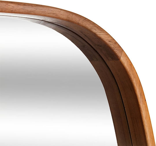 Atmosphera Jasna Wall Mirror Full-Length Oval With Brown Wooden Frame 113x57cm
