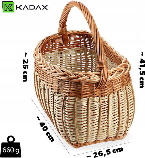 Kadax Wicker Basket Mushrooms Shopping Picnic Fruits Large Eco-friendly