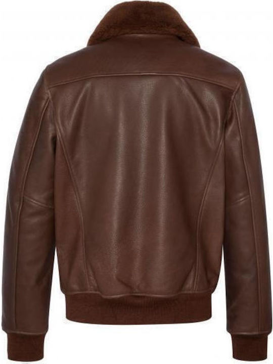 Lederjacke Jacke Braun
