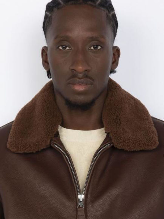 Lederjacke Jacke Braun