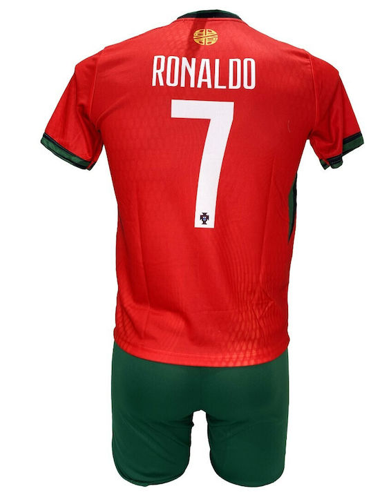 Kids Portugal National Team Soccer Set Ronaldo Red Green 40227-27