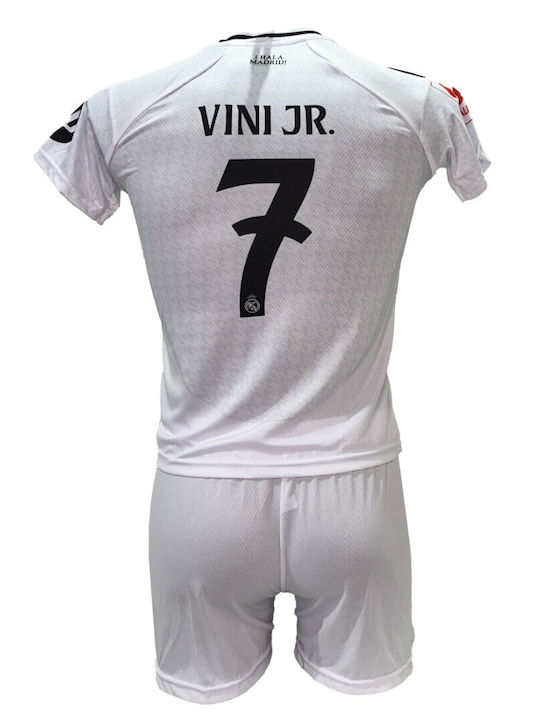 Kids' Real Madrid Vini Jr White Soccer Set 2211-20